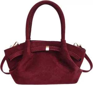 Suede Purses Small Tote Bag Squeeze Top Handle Bags Crossbody Purses Women 2025 Trendy Designer Handbag