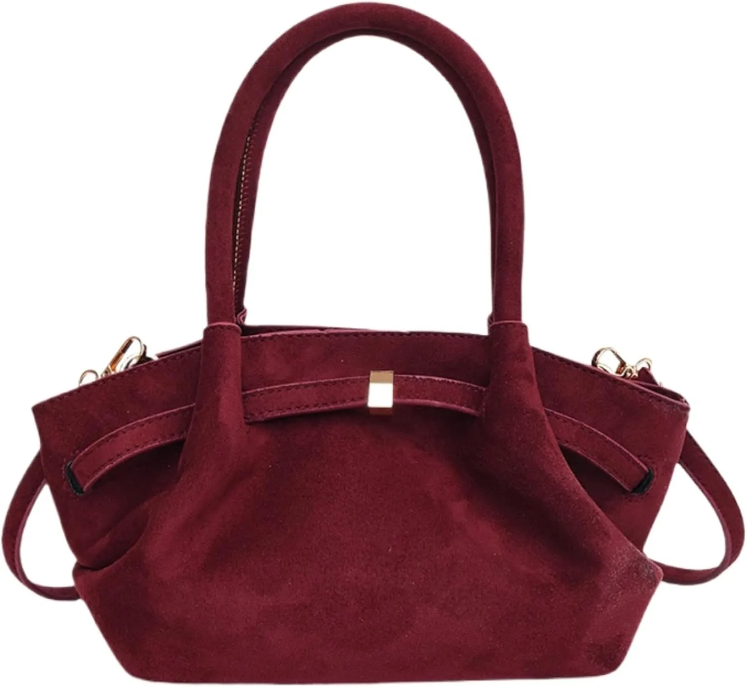 Suede Purses Small Tote Bag Squeeze Top Handle Bags Crossbody Purses Women 2025 Trendy Designer Handbag