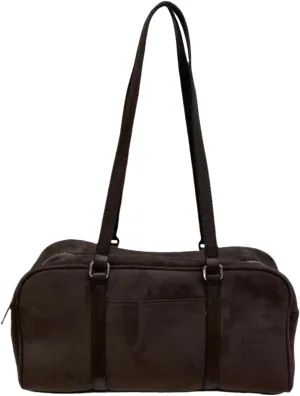 Suede Tote Bag for Women, Womens Purse Slouchy Hobo Handbag Brown Retro Top Handle Bag, Fashion Shoulder Satchel Work Bags