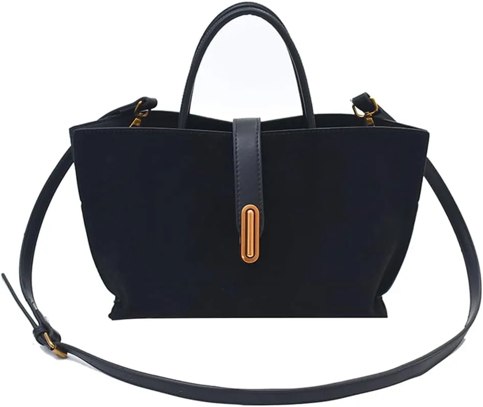 Suede Tote Bag for Women,Suede Handbags Suede Purse Top Handle 2024 Fall Winter Crossbody Bag with Shoulder Strap