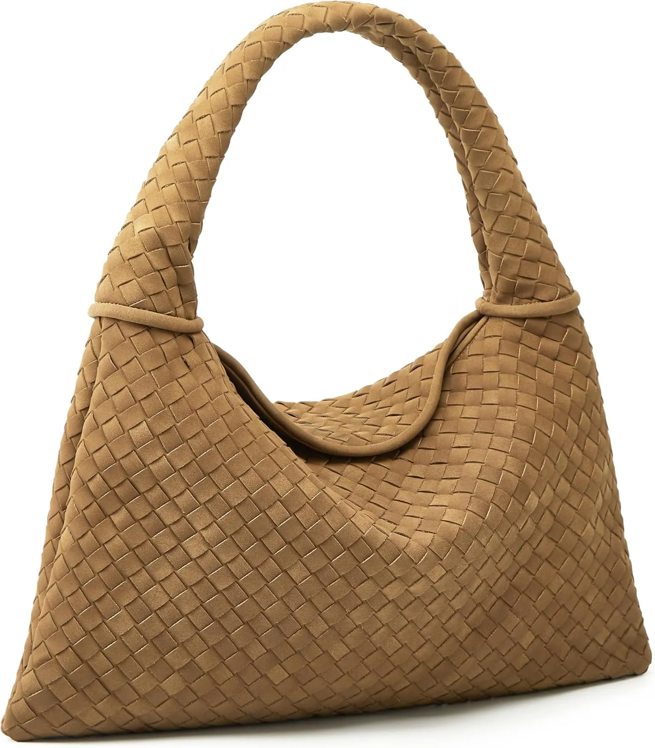 Suede Woven Hobo Bags Purses for Women Woven Leather Bag Vintage Tote Bag Retro Handbag Satchel 2025