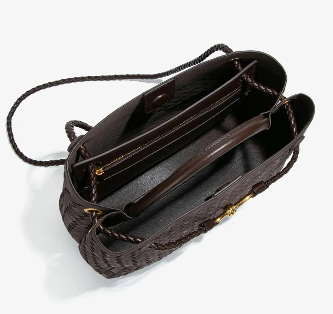 Suede Woven Tote Bag for Women PU Leather Hobo Bags Casual Crossbody Purse Shoulder Satchel Bag Top Handle Tote Handbag