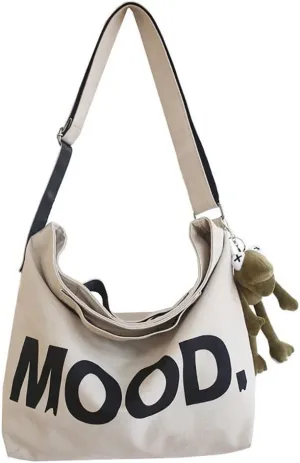 Sumleno Canvas Messenger Vintage Bag Alt Emo Crossbody Bag Goth Punk Shoulder Satchels Harajuku Grunge Handbag