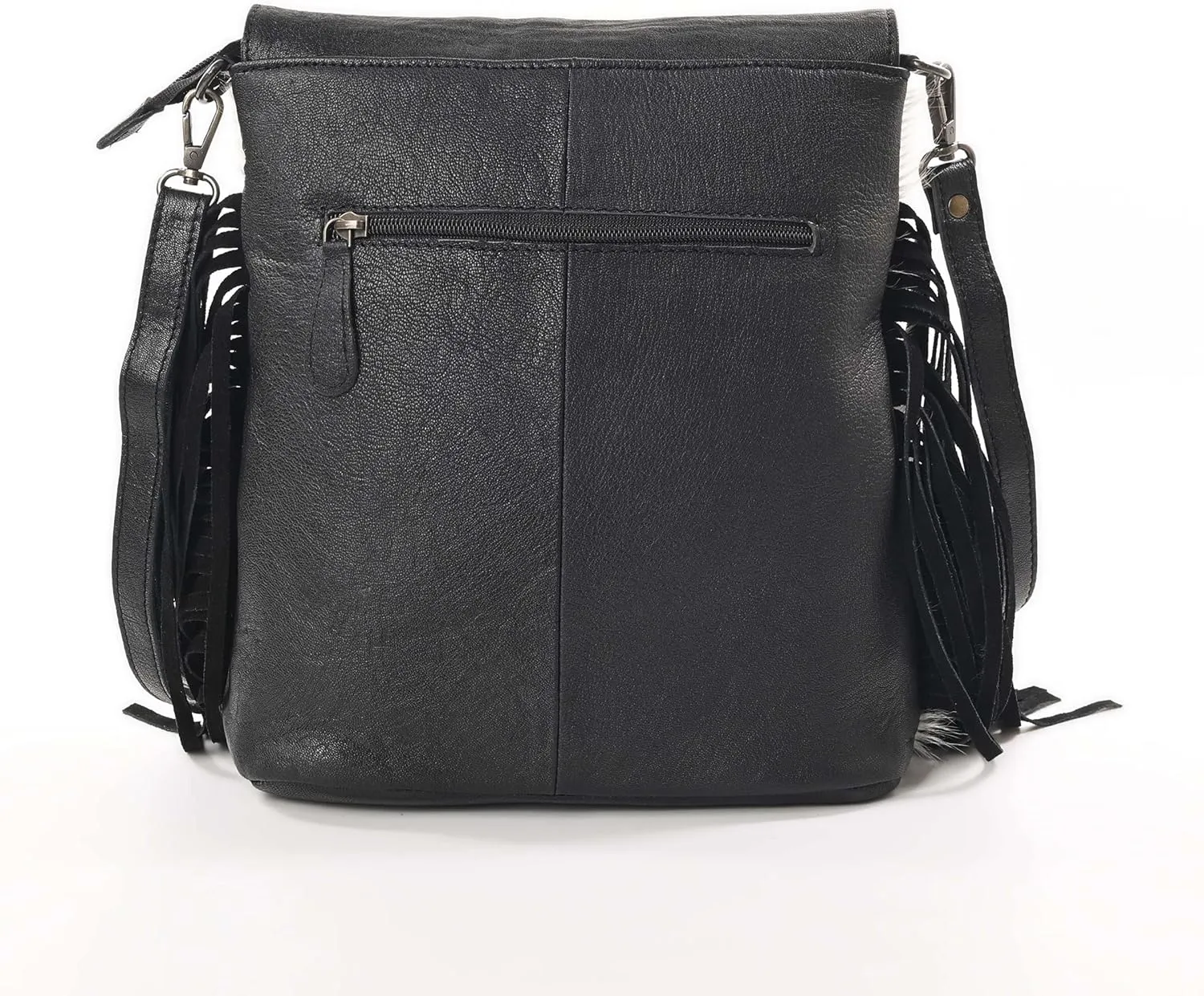 Sunset Star Crossbody Bag - Real Cowhide Hairon Women's Handbag with Leather Fringes
