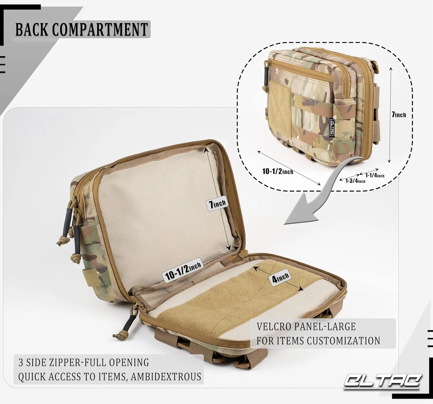 Tactical Chest Rig Bag Concealed Carry CCW Pack Molle Pouch IFAK EMT Medical Organizer for Outdoor Hunting Shooting Hiking with Quick Release Harness