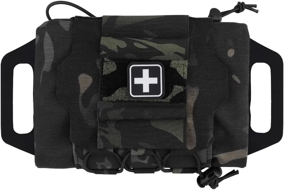 Tactical Medical Molle First Aid Pouch Two Piece System Micro Med kit Emergency Hunting Bag(Medium Size)