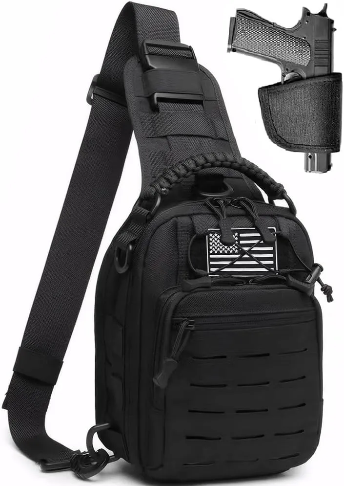 Tactical Sling Bag for Men Concealed Carry Crossbody Pack Gun Carry EDC Bag Chest Holster