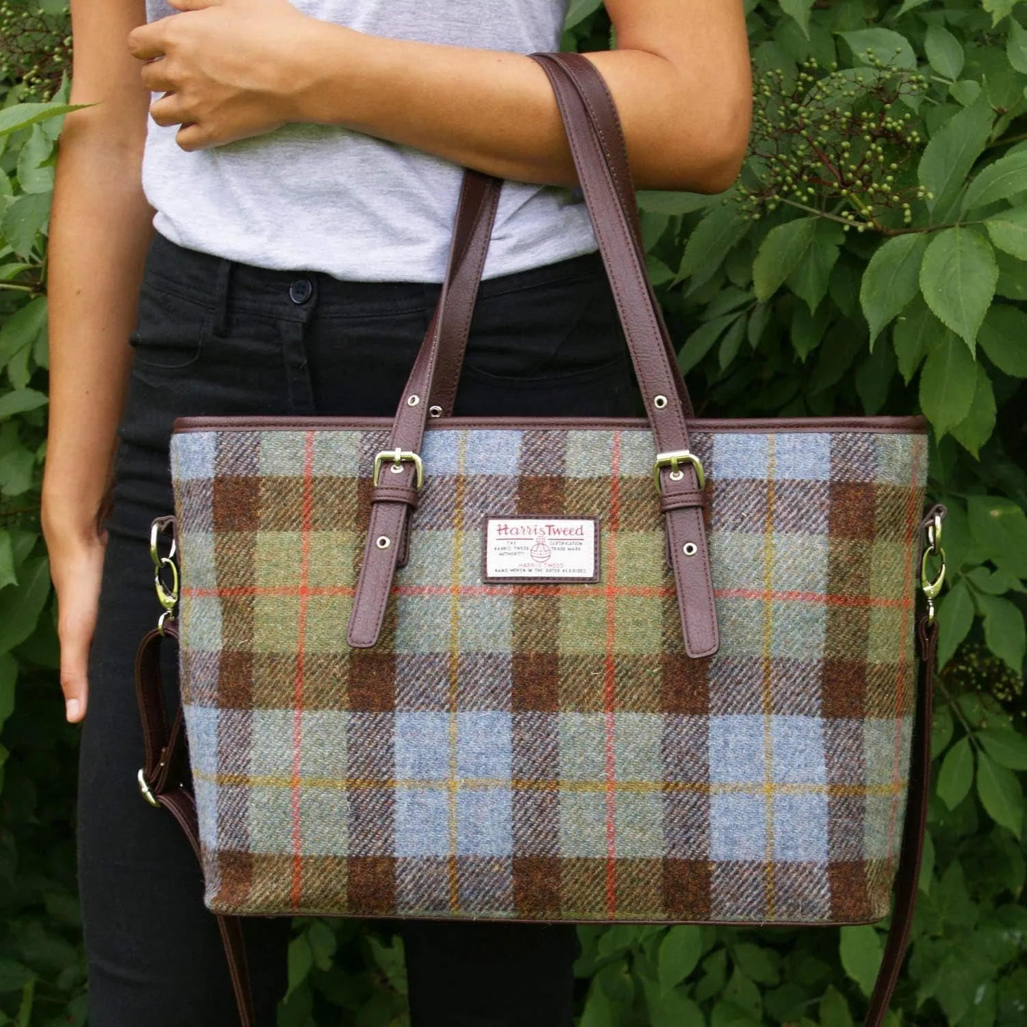 TARTAN TWEEDS Harris Tweed Large Tote Bag Spey LB1028