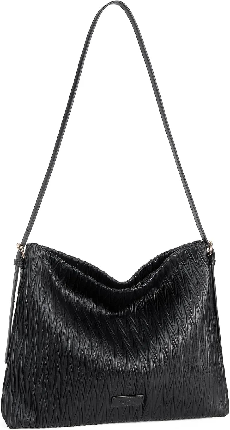 Telena Leather Tote Bag for Women Waterproof Woven Womens Tote Purse and Handbags for Work Travel Shopping