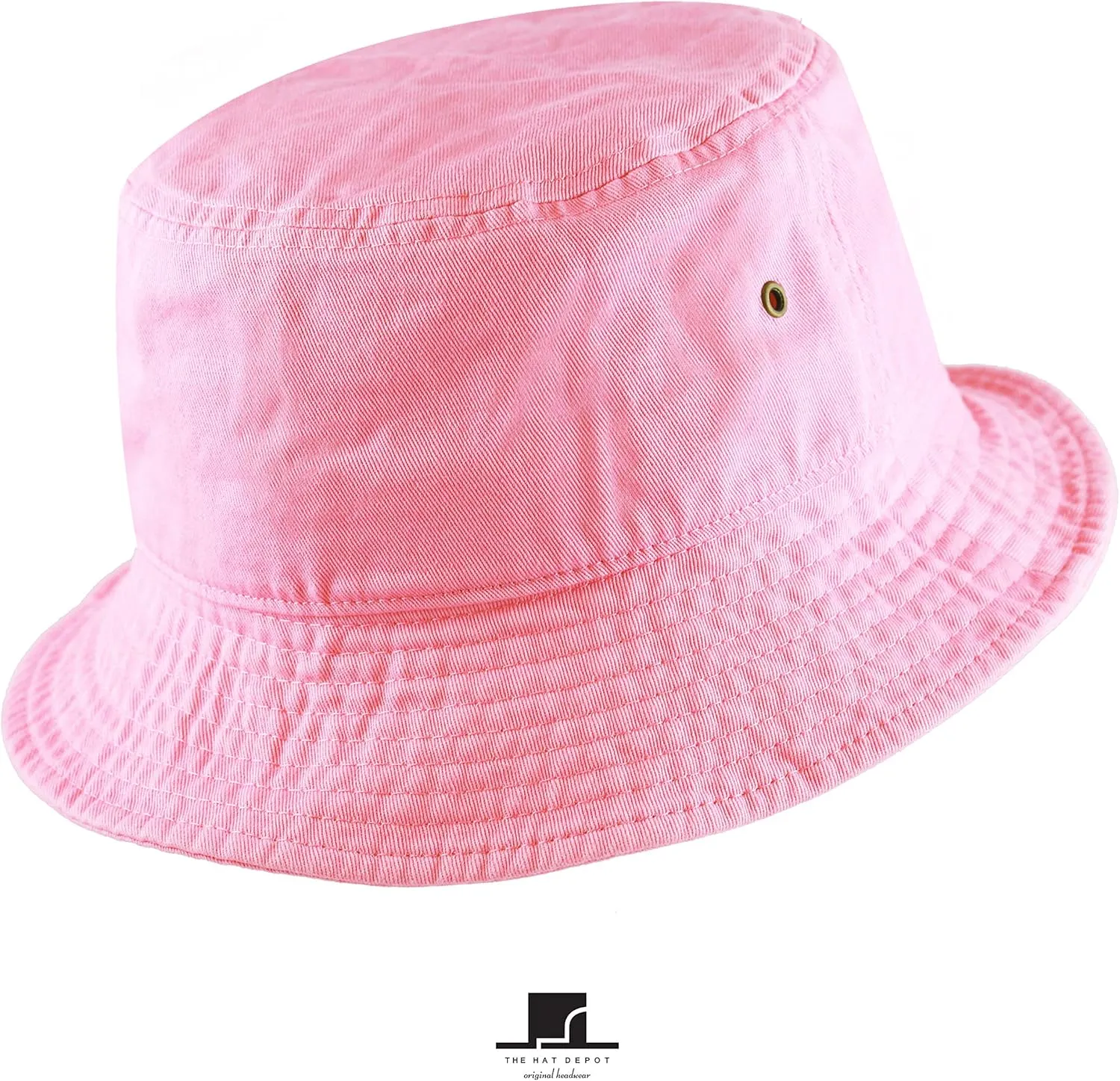 The Hat Depot Bucket Hat - Unisex 100% Cotton & Denim UPF 50 Packable Summer Travel Beach Sun Hat
