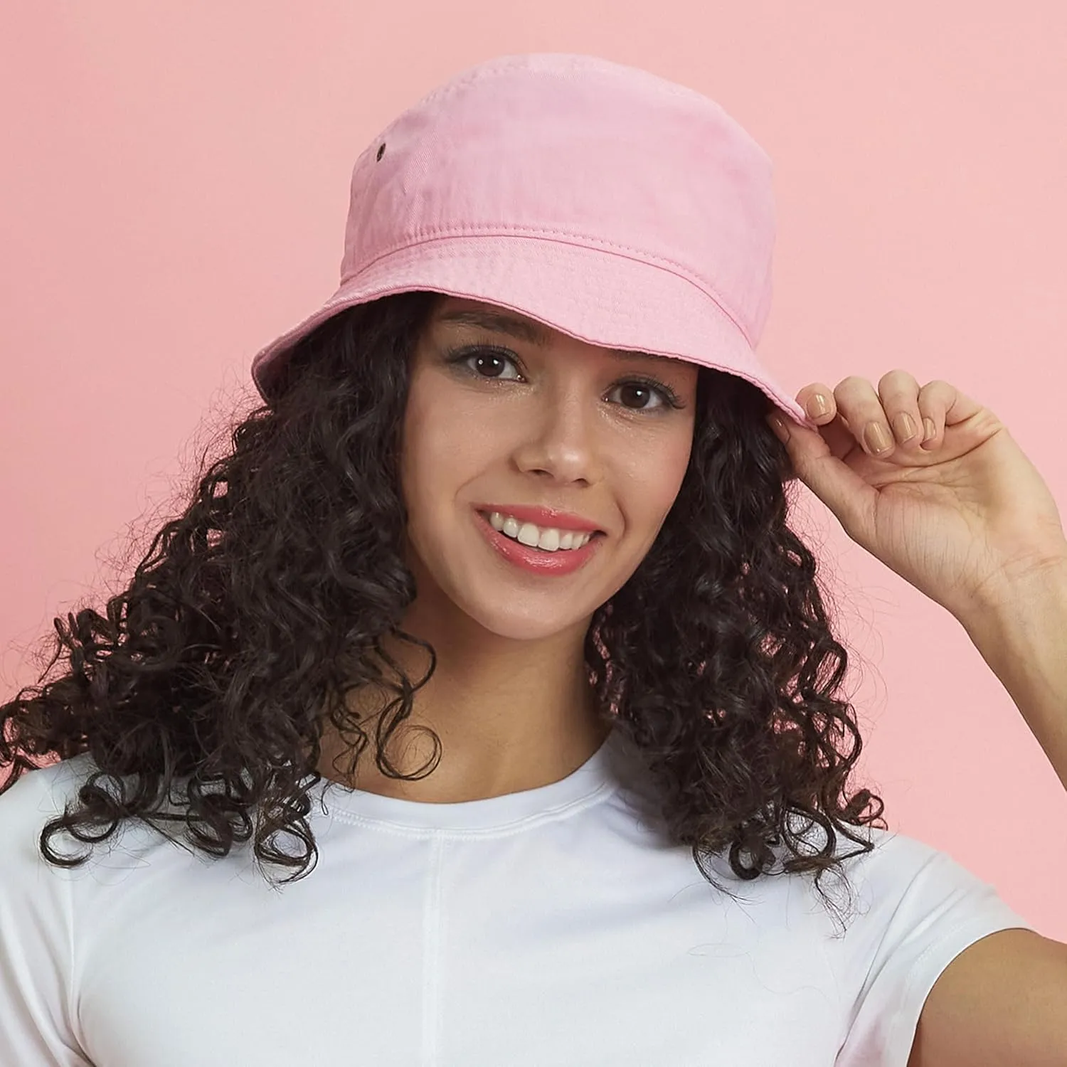 The Hat Depot Bucket Hat - Unisex 100% Cotton & Denim UPF 50 Packable Summer Travel Beach Sun Hat