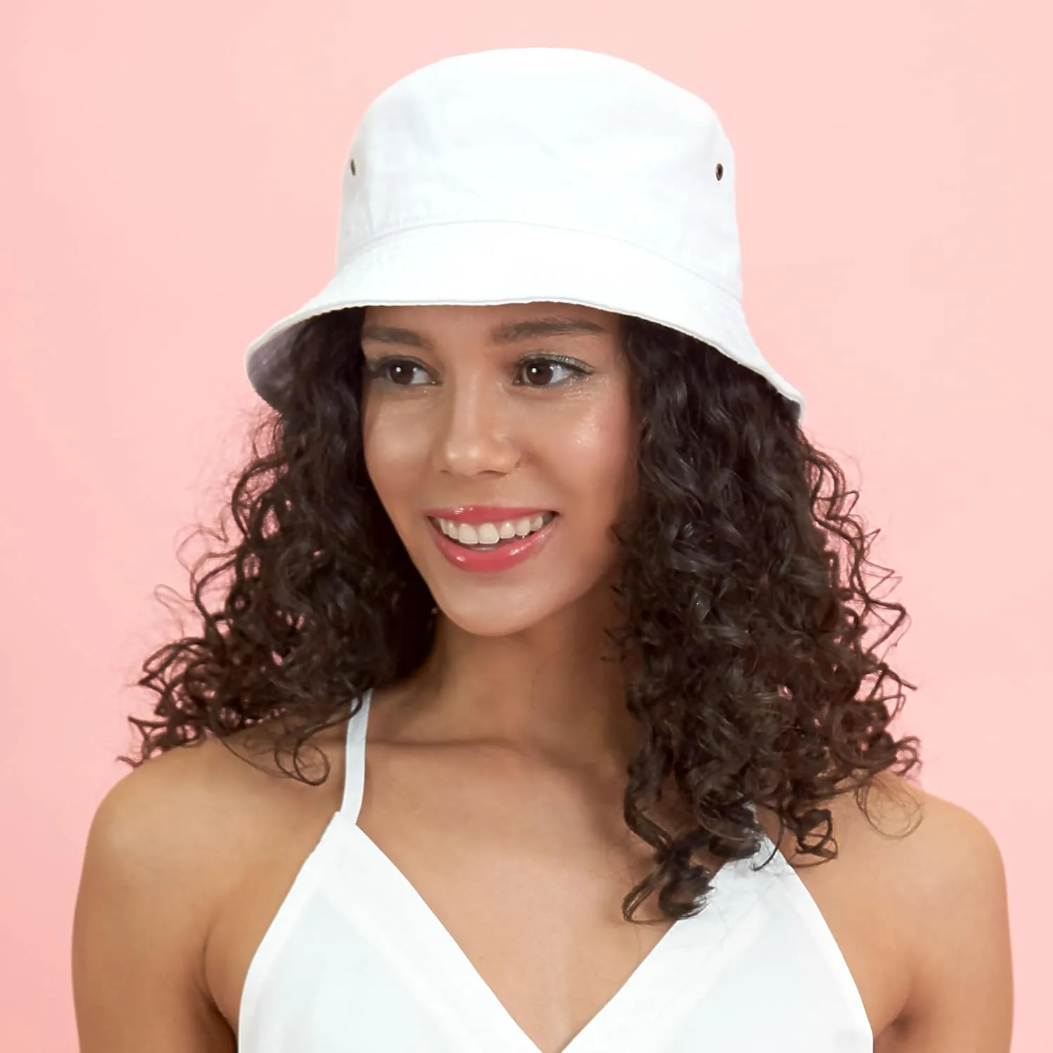 The Hat Depot Bucket Hat - Unisex 100% Cotton & Denim UPF 50 Packable Summer Travel Beach Sun Hat