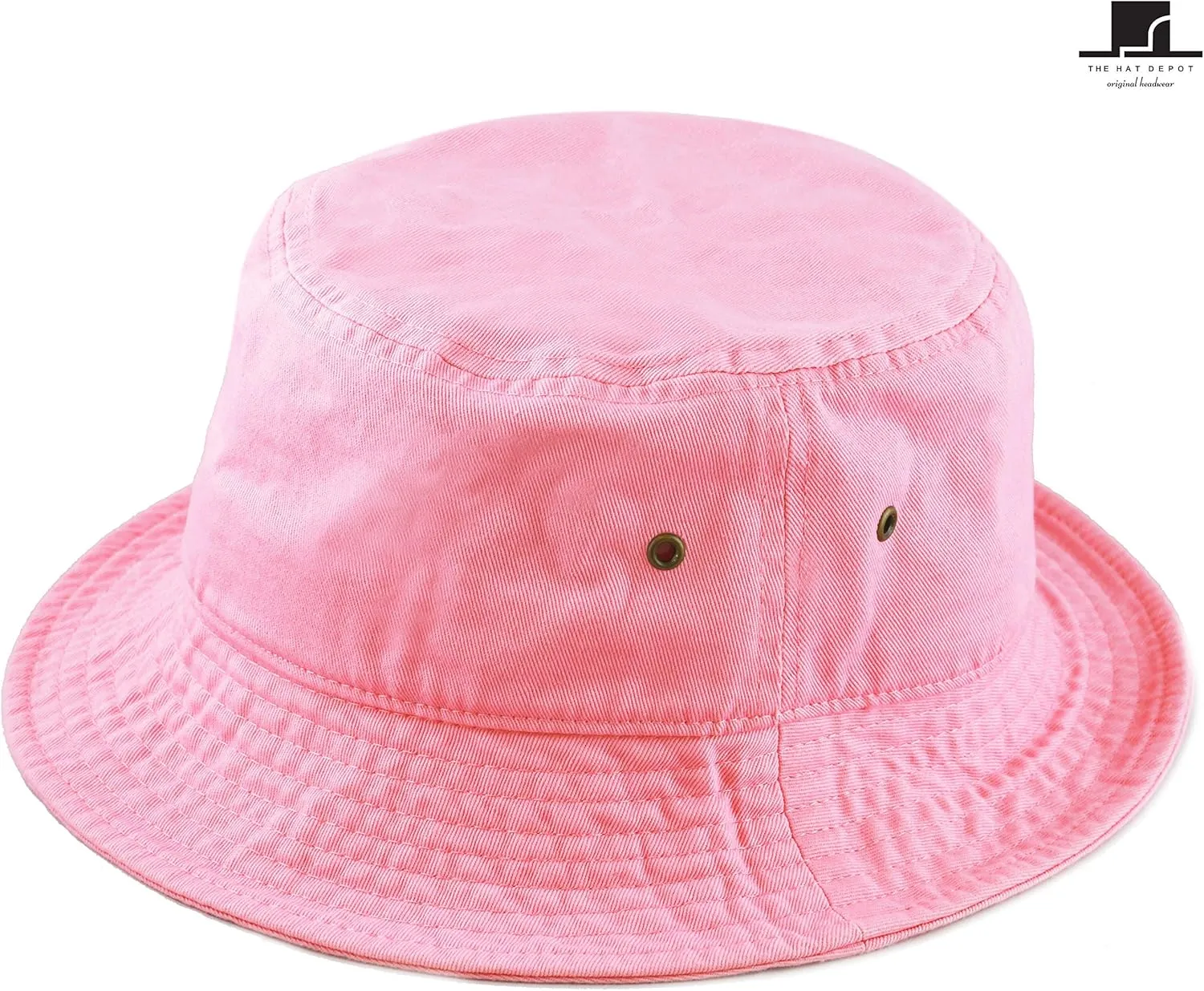 The Hat Depot Bucket Hat - Unisex 100% Cotton & Denim UPF 50 Packable Summer Travel Beach Sun Hat