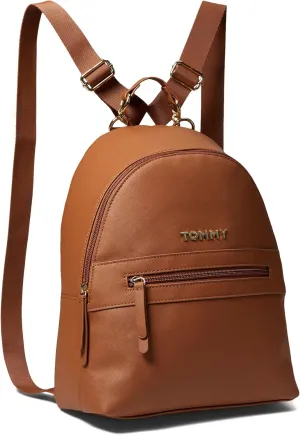 Tommy Hilfiger Kendall II Medium Dome Backpack Saffiano PVC Cognac One Size