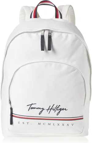 Tommy Hilfiger Men's York Backpack, Bright White, One Size