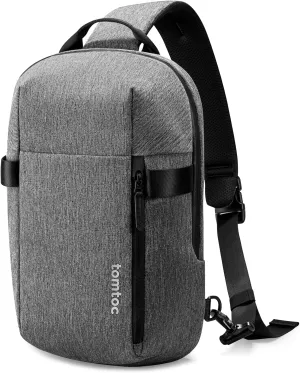 tomtoc Sling Bag Crossbody Backpack EDC Daypack for Men Women, Chest Shoulder bag for 2024 14" MacBook Pro M4, 13" MacBook Air/Pro, 2025 11" iPad A16/Air M3&M2/Pro M4, Daily Use, Work, Travel- S Size