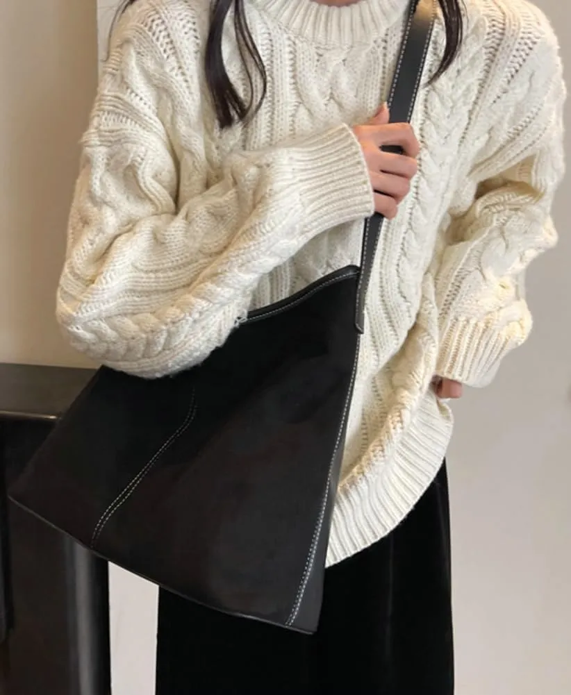 Tote Bag for Women Suede Classic Top-handle Shoulder Bags Slouchy Hobo Crossbody Bag Retro College Work Purse Handbag