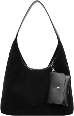 Tote Bag for Women Suede Shoulder Bags Satchel and Purse Bag Soft Stylish Handbag Dating Work Shopping