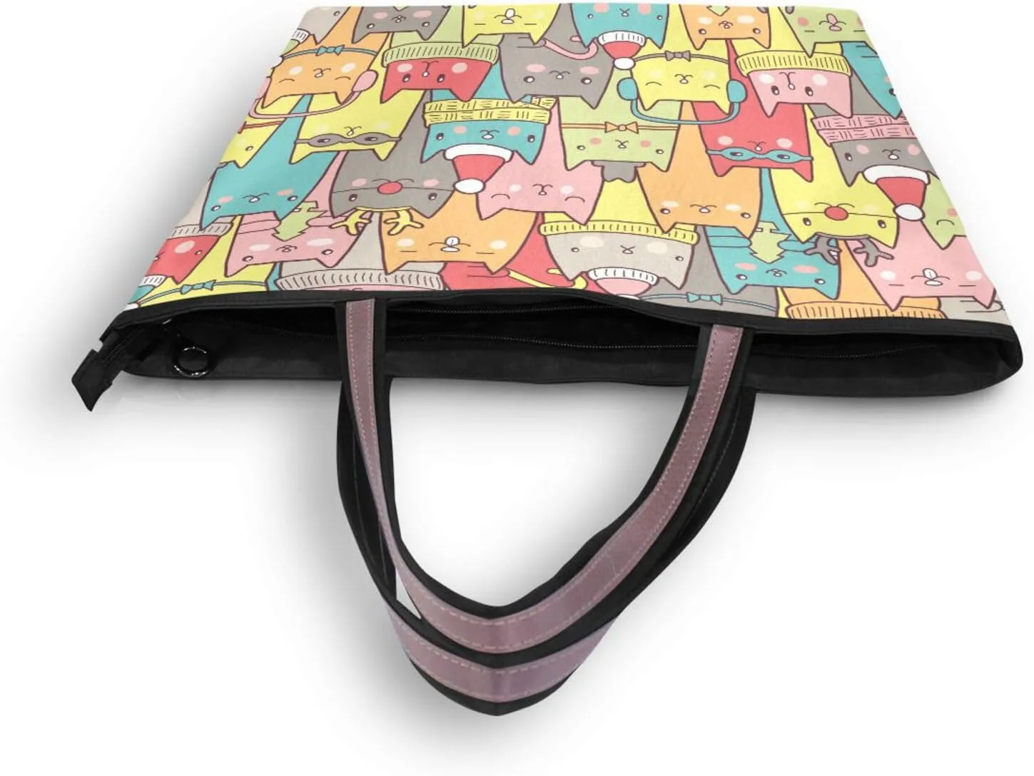 Tote Bag for Women Top Handle Satchel Purse Large Tote Bags with Zipper Pockets Pattern 1