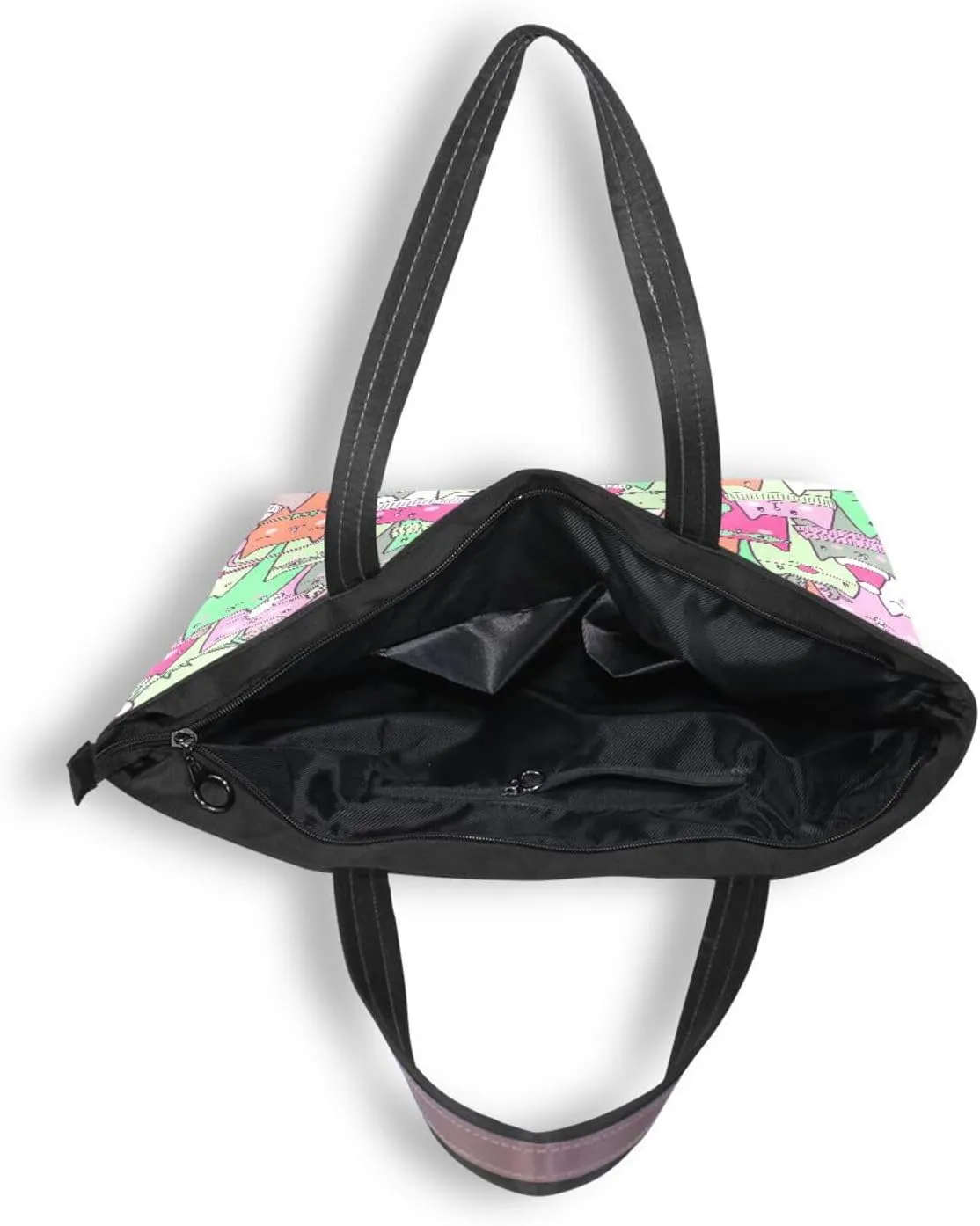 Tote Bag for Women Top Handle Satchel Purse Large Tote Bags with Zipper Pockets Pattern 1