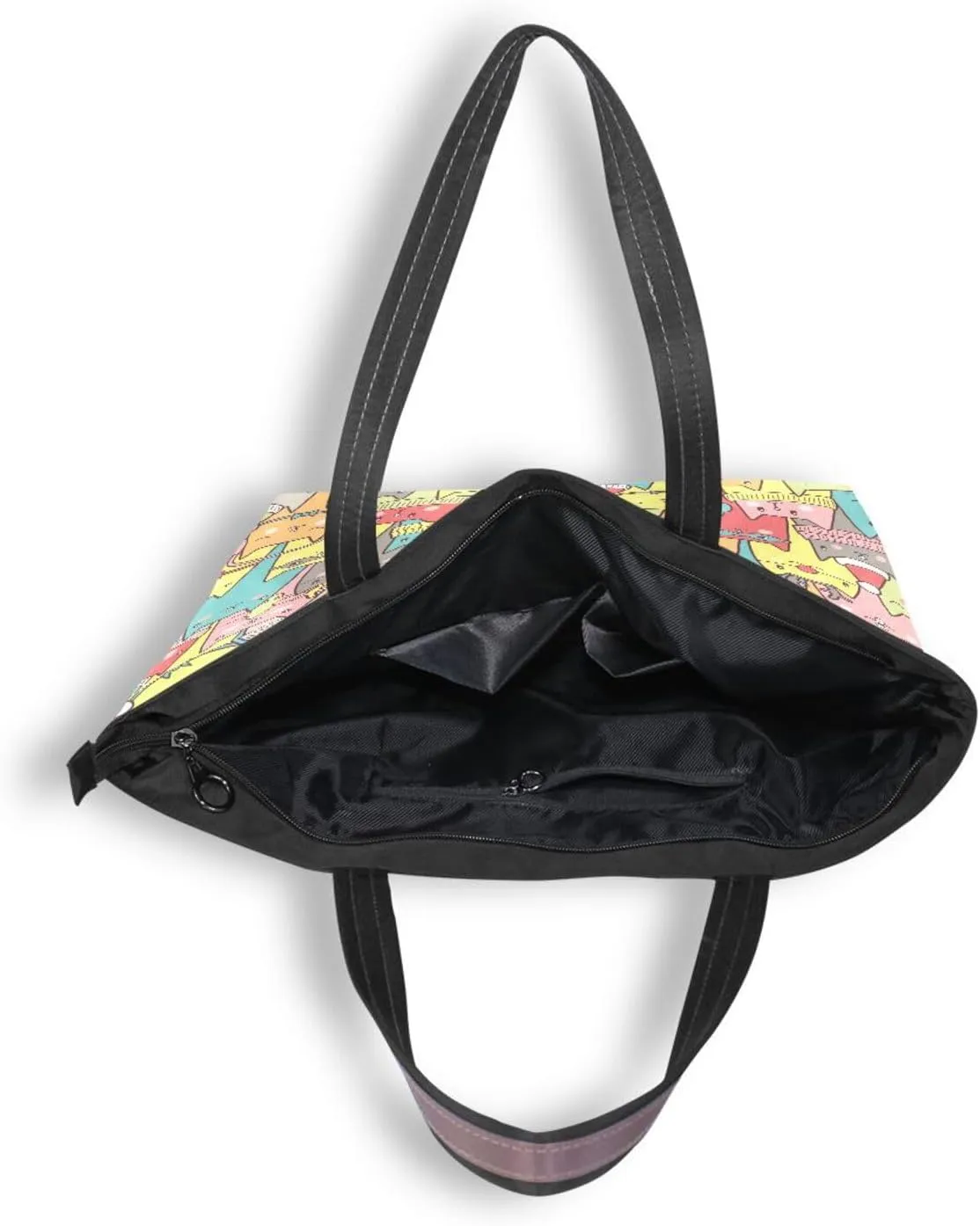 Tote Bag for Women Top Handle Satchel Purse Large Tote Bags with Zipper Pockets Pattern 1
