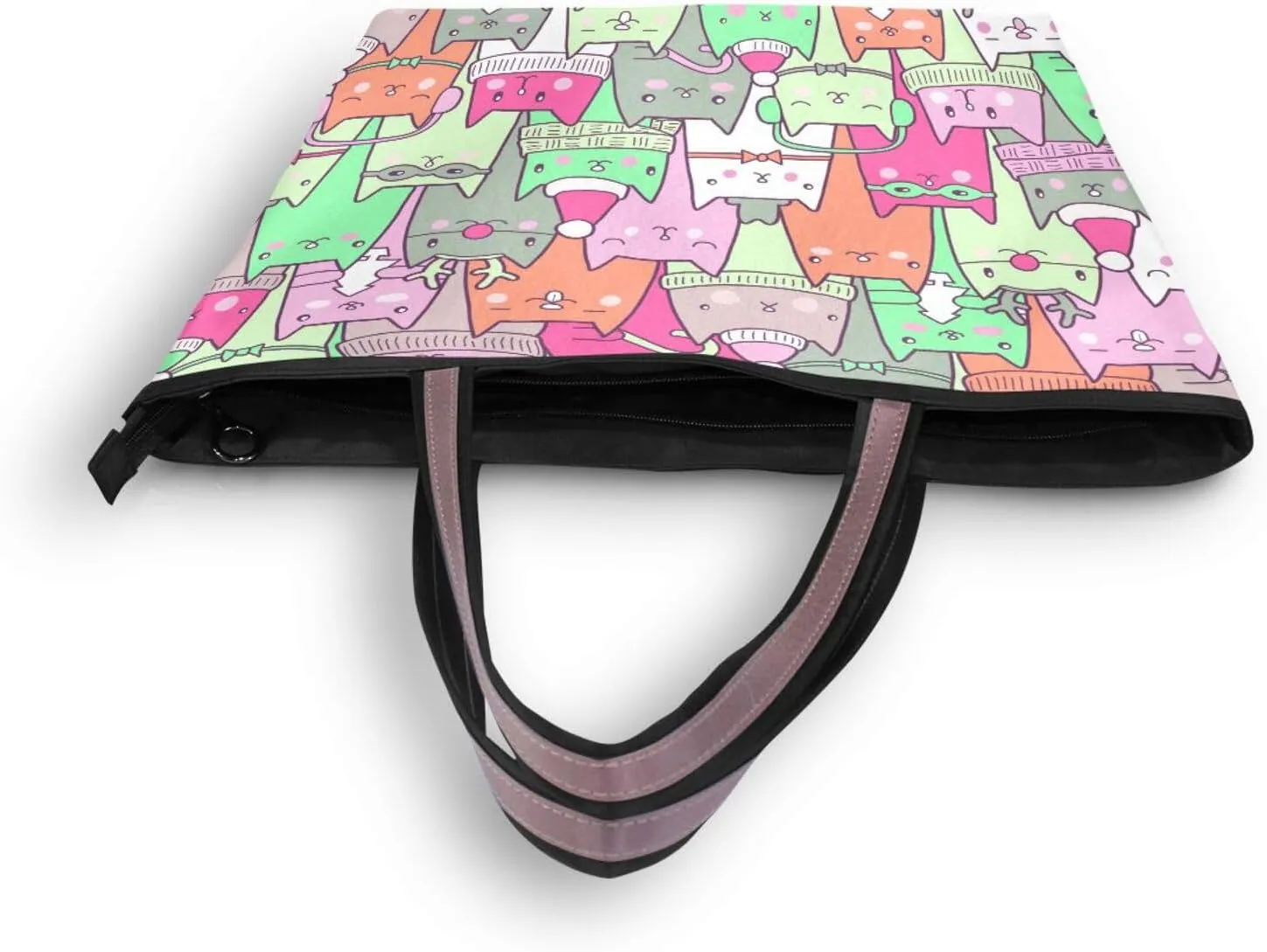 Tote Bag for Women Top Handle Satchel Purse Large Tote Bags with Zipper Pockets Pattern 1
