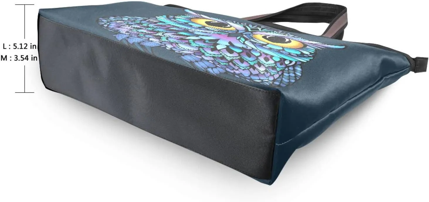 Tote Bag for Women with Zipper and Pockets,Polyester Tote Bag Pattern Tote Purse Women Handbag