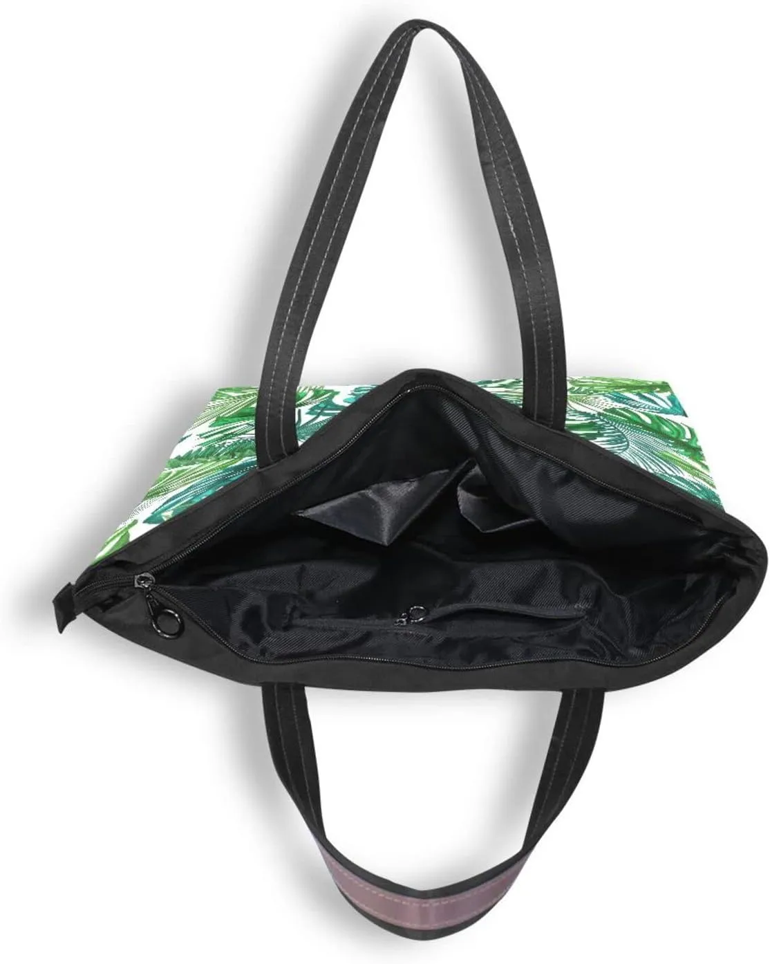 Tote Bag for Women with Zipper and Pockets,Polyester Tote Bag Pattern Tote Purse Women Handbag