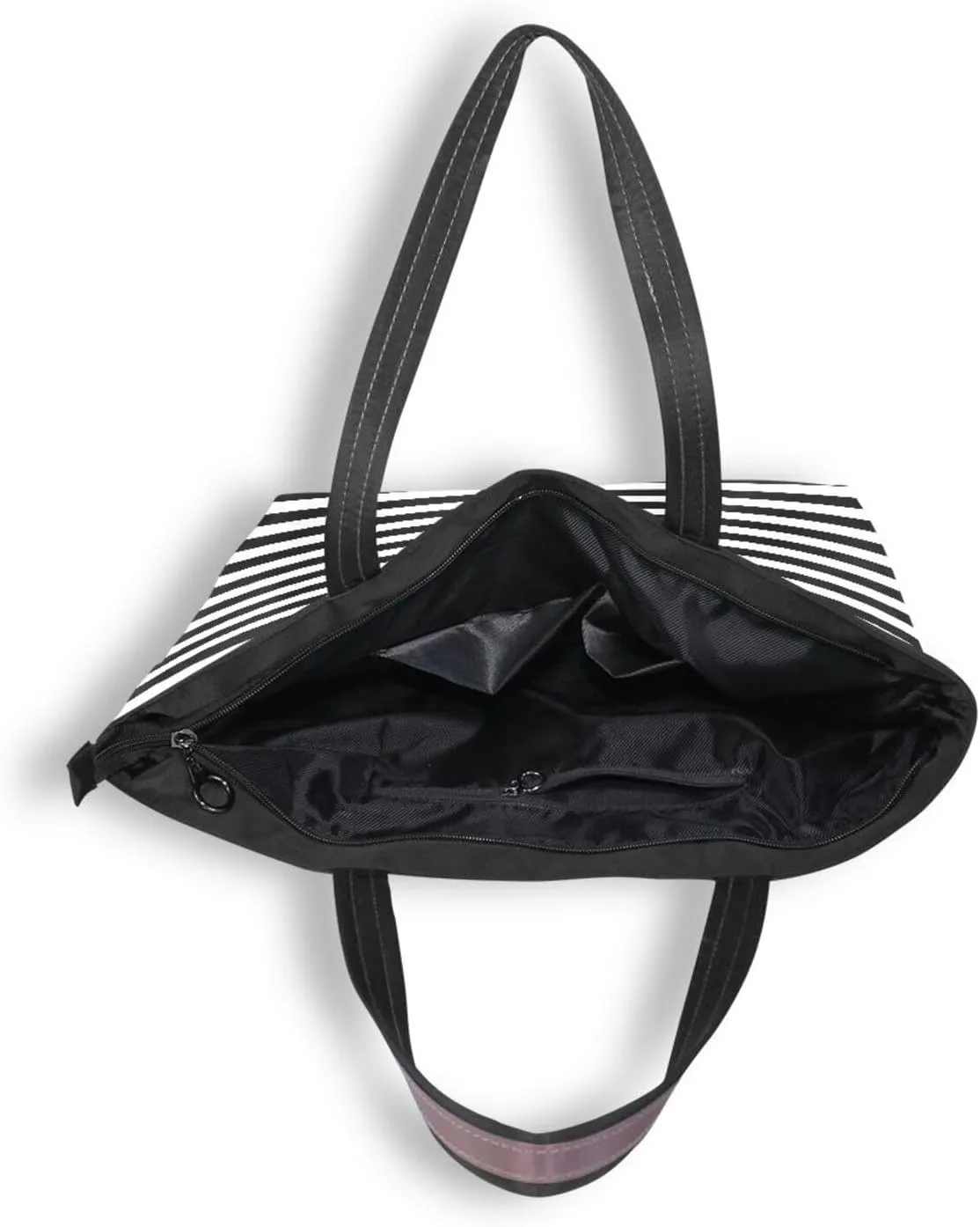 Tote Bag for Women with Zipper,Polyester Tote Purse Holiday Tote Bag Work Handbag Women Gift