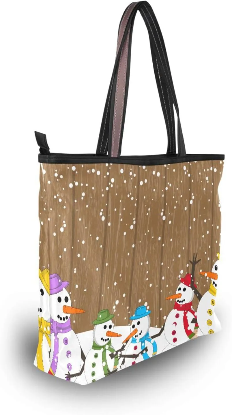 Tote Bag for Women with Zipper,Polyester Tote Purse Holiday Tote Bag Work Handbag Women Gift
