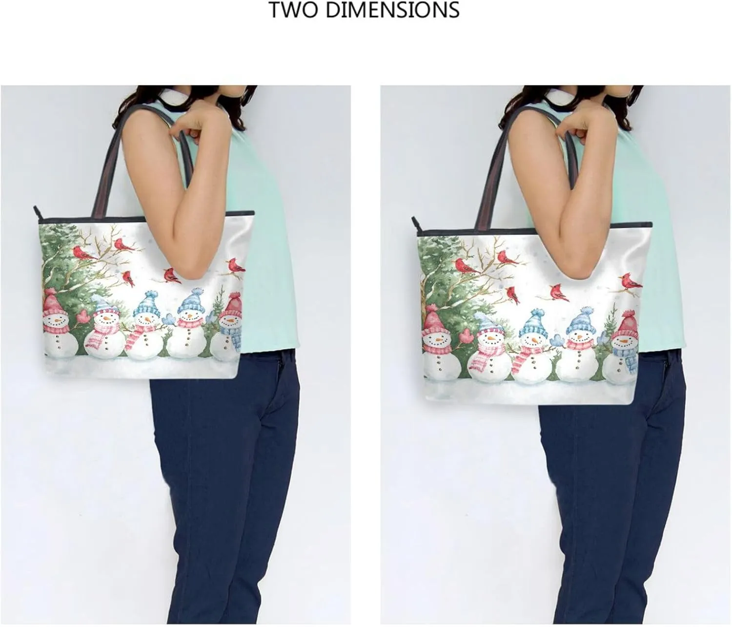 Tote Bag for Women with Zipper,Polyester Tote Purse Holiday Tote Bag Work Handbag Women Gift