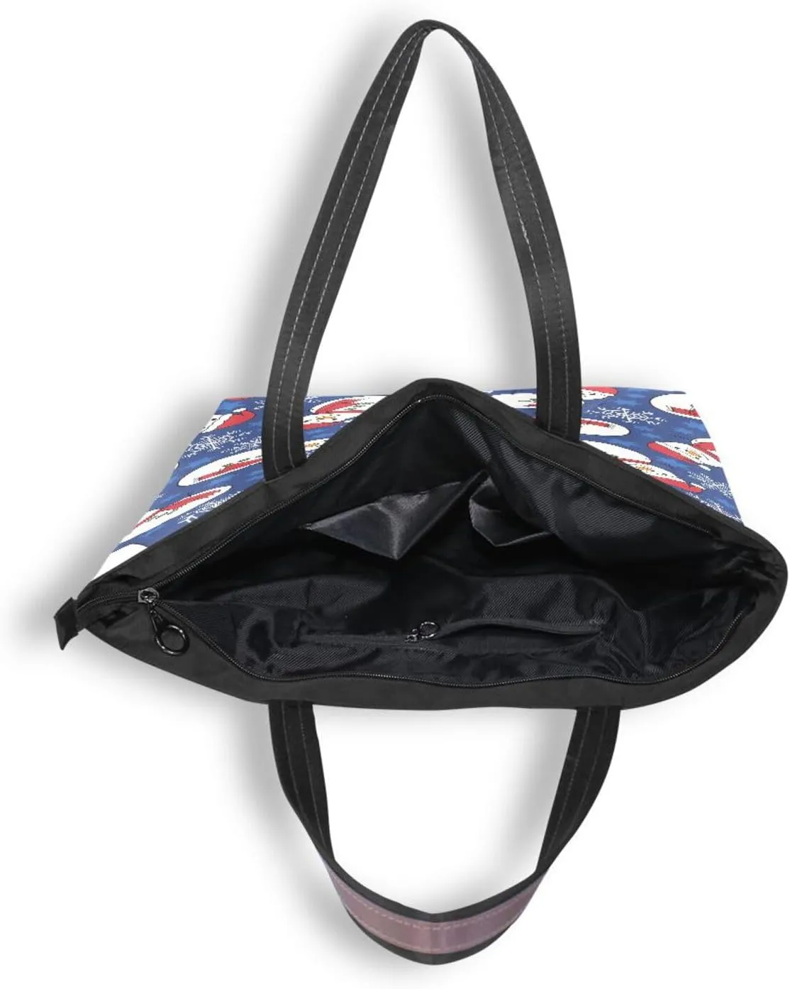Tote Bag for Women with Zipper,Polyester Tote Purse Holiday Tote Bag Work Handbag Women Gift