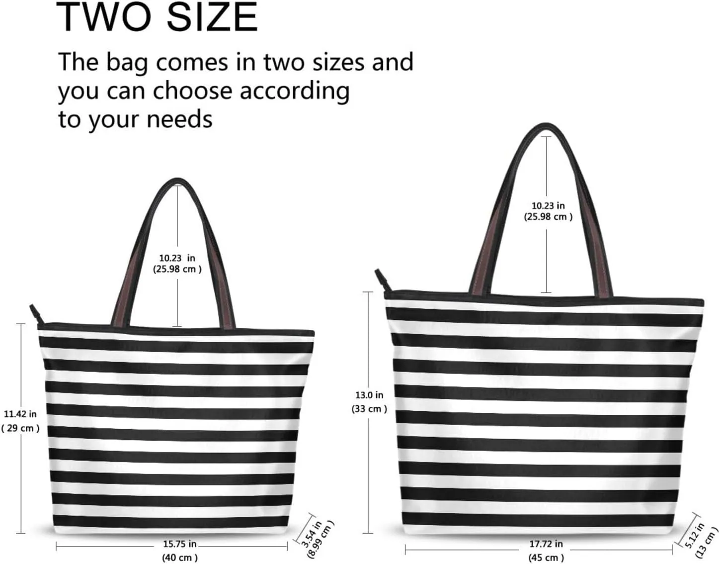 Tote Bag for Women with Zipper,Polyester Tote Purse Holiday Tote Bag Work Handbag Women Gift