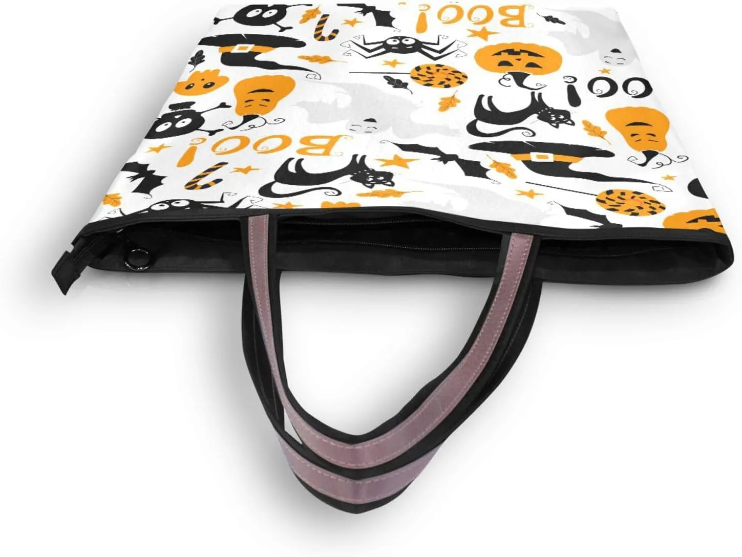 Tote Bag for Women with Zipper,Polyester Tote Purse Holiday Tote Bag Work Handbag Women Gift