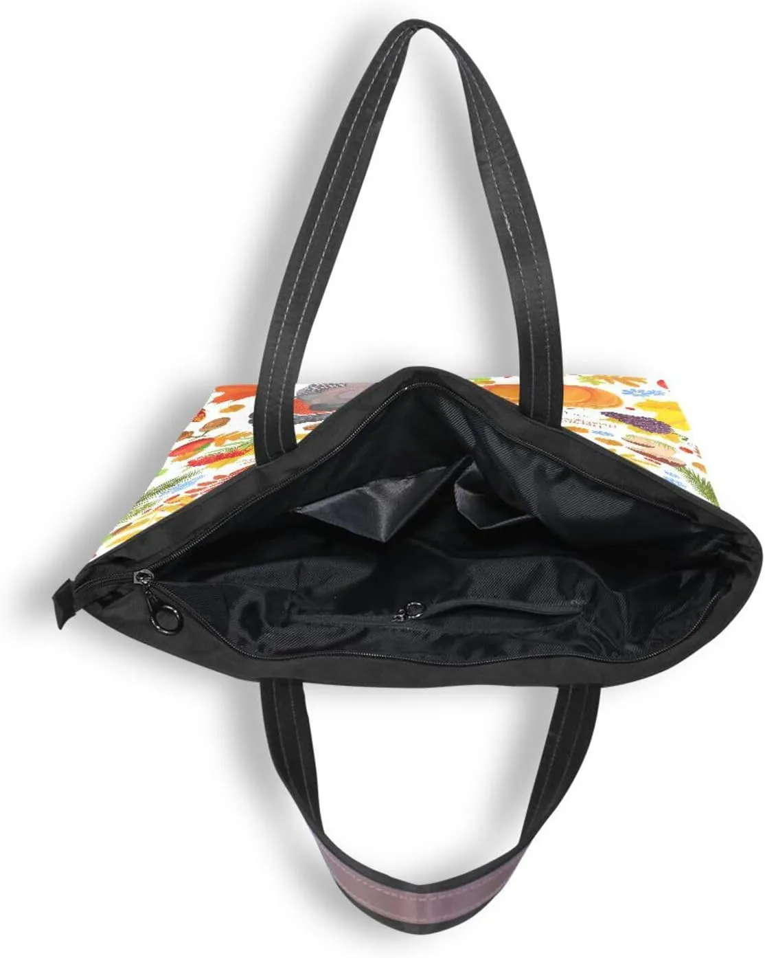Tote Bag for Women with Zipper,Polyester Tote Purse Holiday Tote Bag Work Handbag Women Gift