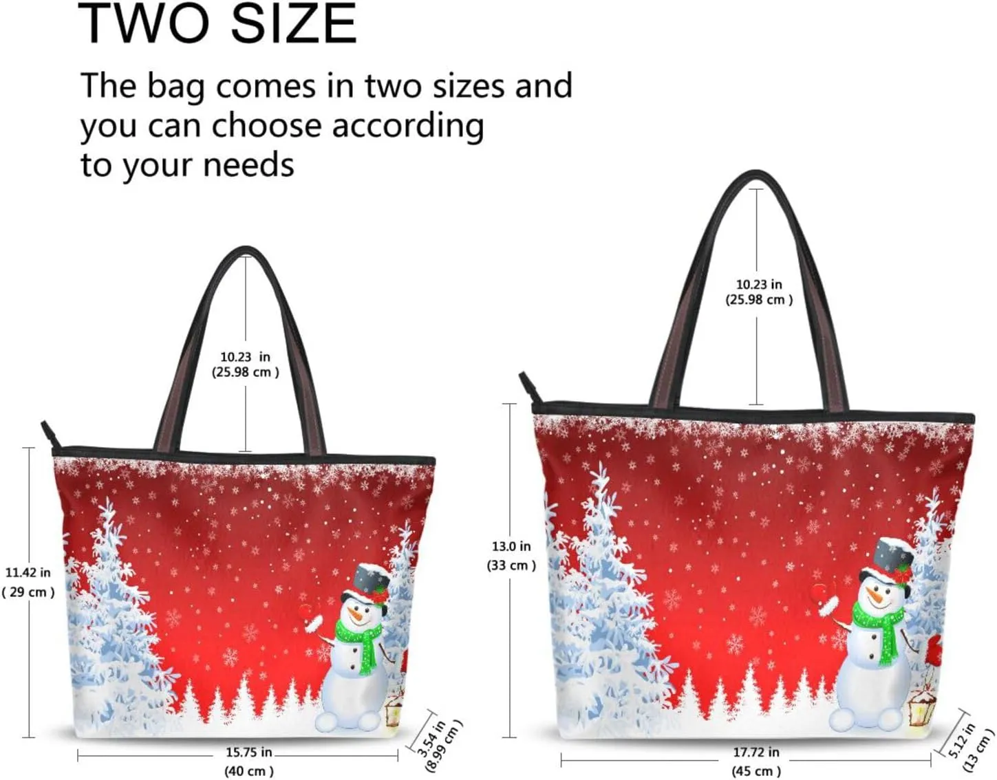 Tote Bag for Women with Zipper,Polyester Tote Purse Holiday Tote Bag Work Handbag Women Gift
