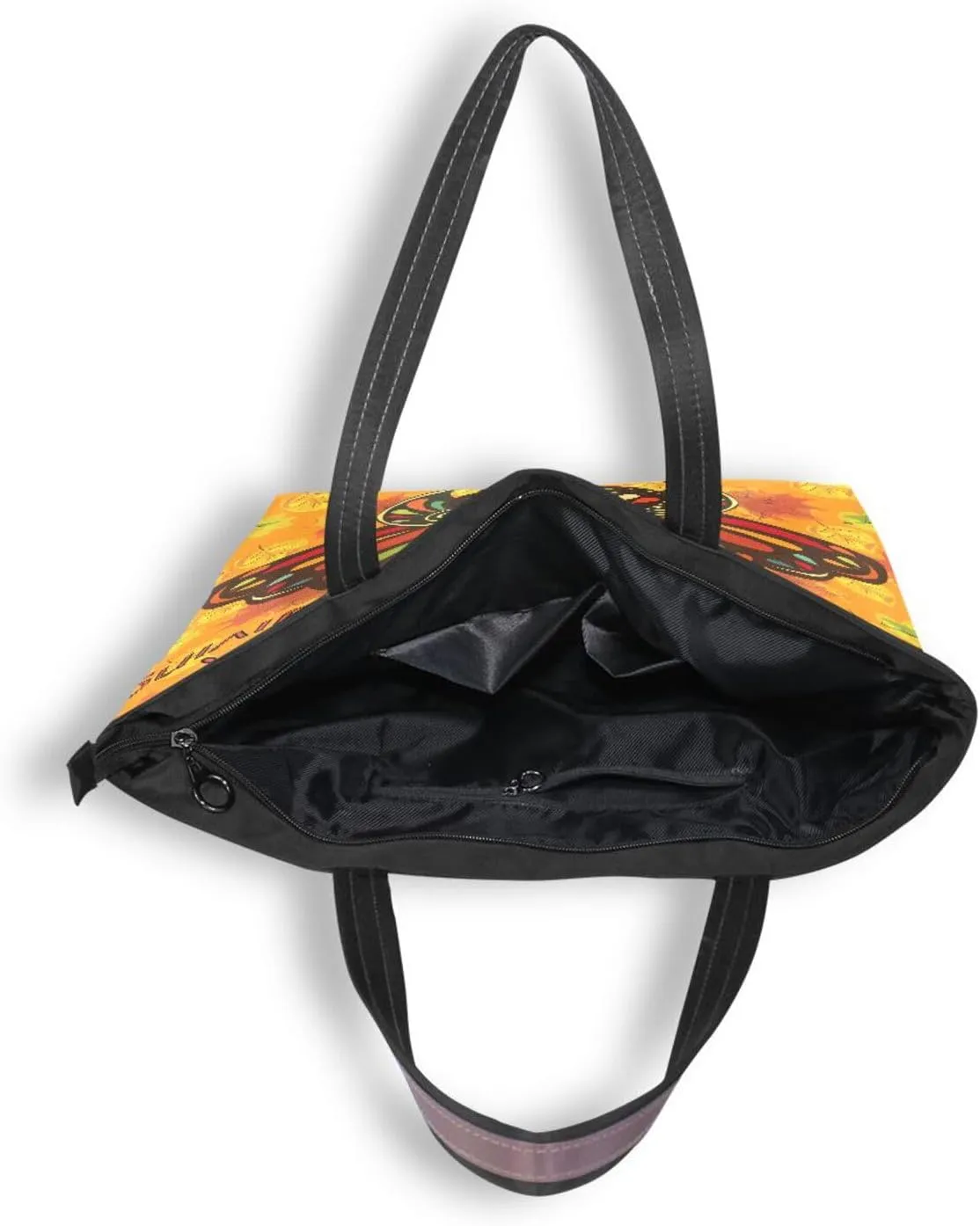 Tote Bag for Women with Zipper,Polyester Tote Purse Holiday Tote Bag Work Handbag Women Gift
