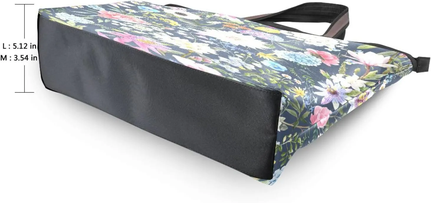 Tote Bag for Women with Zipper,Polyester Tote Purse Holiday Tote Bag Work Handbag Women Gift
