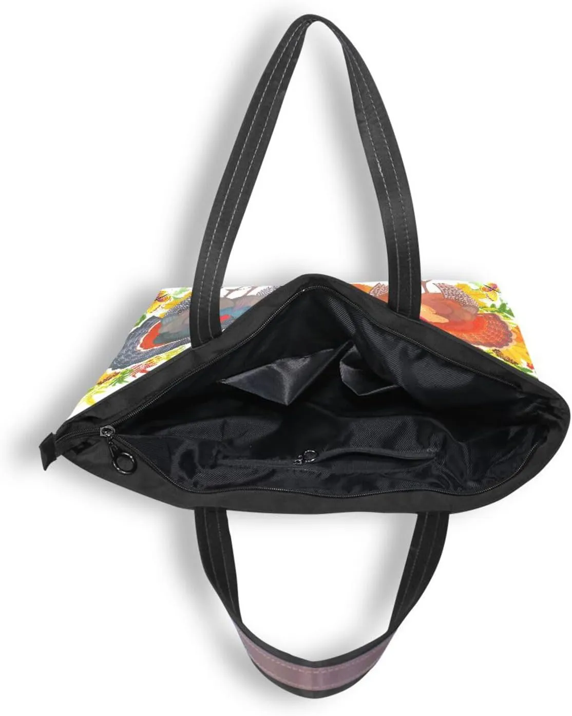 Tote Bag for Women with Zipper,Polyester Tote Purse Holiday Tote Bag Work Handbag Women Gift