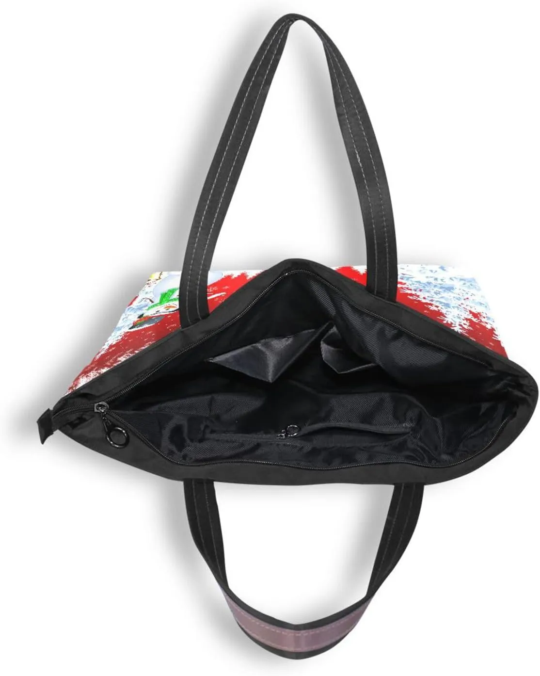 Tote Bag for Women with Zipper,Polyester Tote Purse Holiday Tote Bag Work Handbag Women Gift