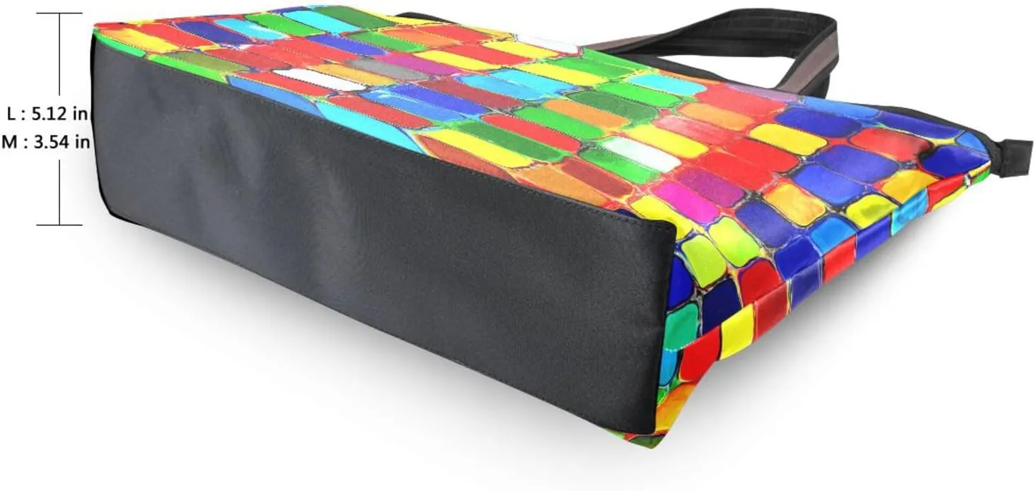 Tote Bag for Women with Zipper,Polyester Tote Purse Holiday Tote Bag Work Handbag Women Gift