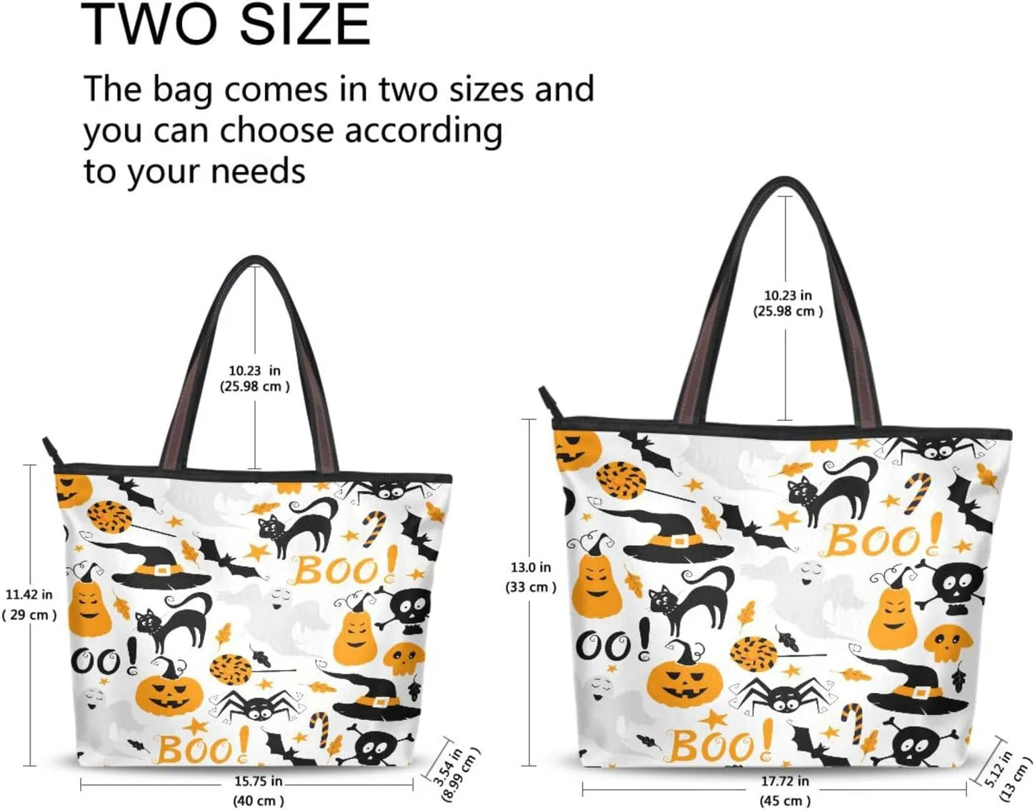 Tote Bag for Women with Zipper,Polyester Tote Purse Holiday Tote Bag Work Handbag Women Gift