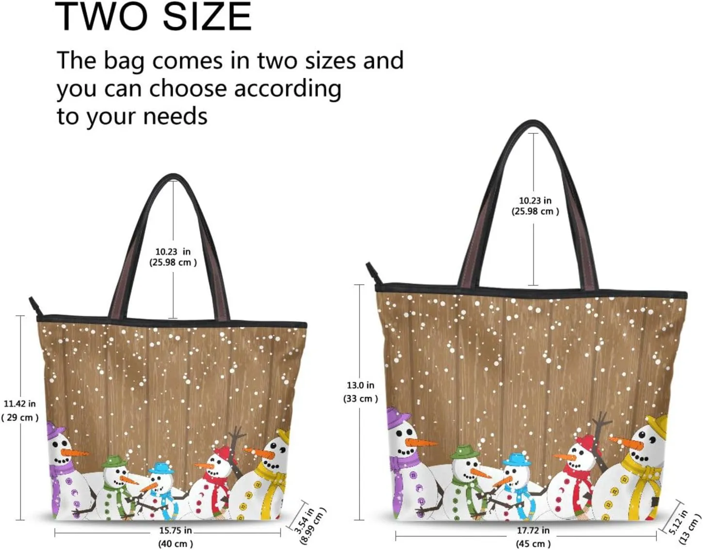 Tote Bag for Women with Zipper,Polyester Tote Purse Holiday Tote Bag Work Handbag Women Gift