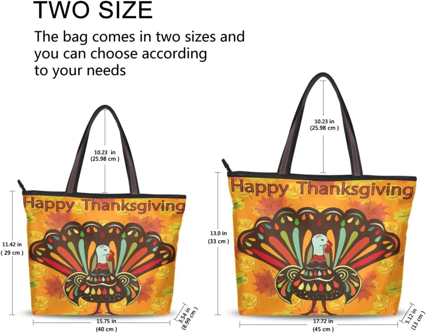 Tote Bag for Women with Zipper,Polyester Tote Purse Holiday Tote Bag Work Handbag Women Gift