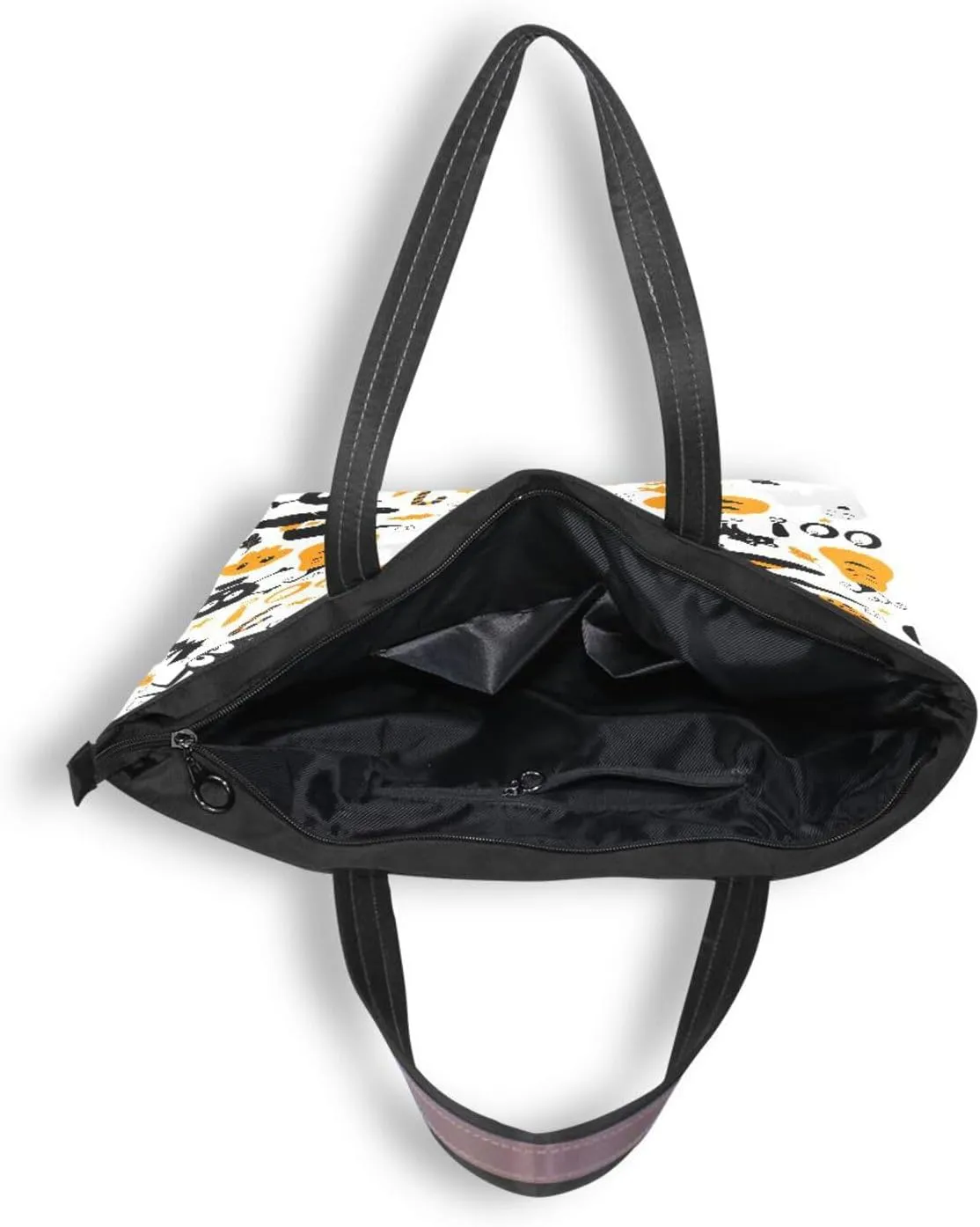 Tote Bag for Women with Zipper,Polyester Tote Purse Holiday Tote Bag Work Handbag Women Gift