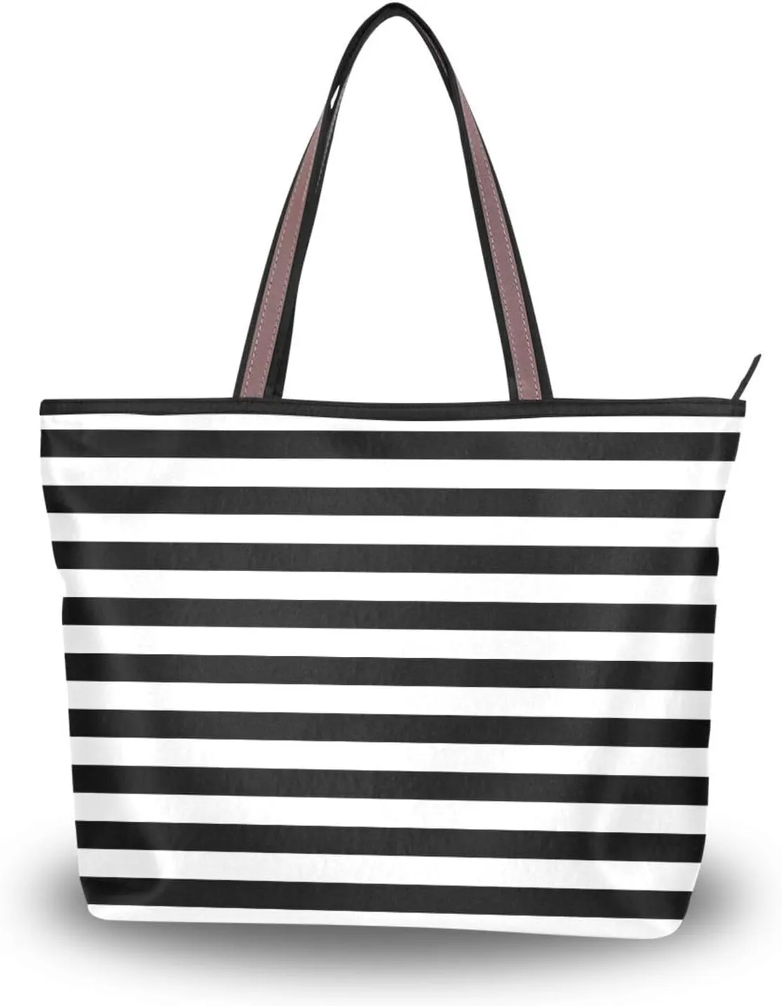 Tote Bag for Women with Zipper,Polyester Tote Purse Holiday Tote Bag Work Handbag Women Gift