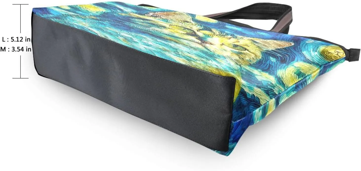 Tote Bag for Women with Zipper,Polyester Tote Purse Holiday Tote Bag Work Handbag Women Gift