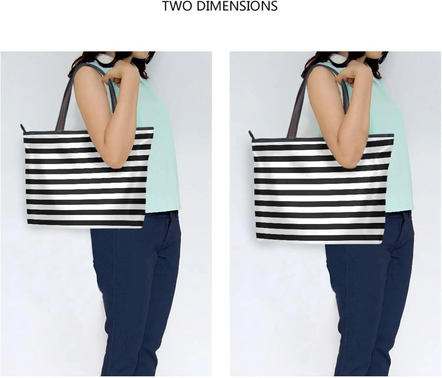 Tote Bag for Women with Zipper,Polyester Tote Purse Holiday Tote Bag Work Handbag Women Gift