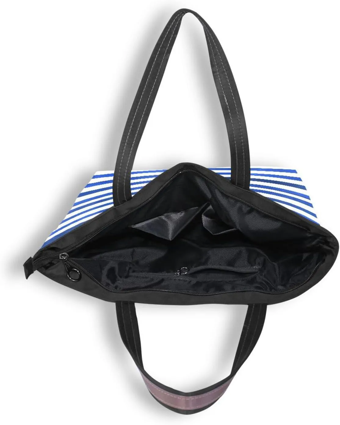 Tote Bag for Women with Zipper,Polyester Tote Purse Holiday Tote Bag Work Handbag Women Gift