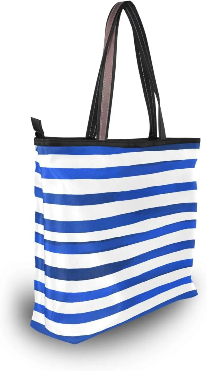 Tote Bag for Women with Zipper,Polyester Tote Purse Holiday Tote Bag Work Handbag Women Gift